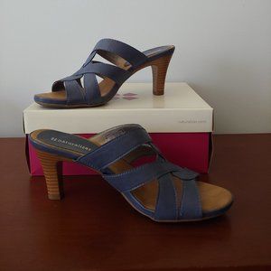 NATURALIZER PROMPT DENIM BLUE Slide Sandals 9M